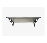 Pensilina per esterno in policarbonato alveolare trasparente 80x120 cm Grigio