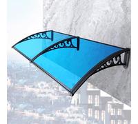 Pensilina per Porta d'ingresso dal Design Moderno, Copertura Antipioggia per Finestra Curva, pensilina per Veranda in PC, pensiline per tetti, Finestra a Tenda, con Staffa in Alluminio, per Patio