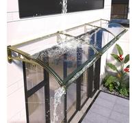 Pensilina per porta d'ingresso esterna, pensilina in metallo con staffa in alluminio, protezione da pioggia e neve, copertura frontale in policarbonato per finestra, veranda, patio, tetto, L