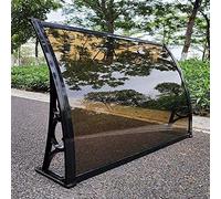 Pensilina per porta d'ingresso esterna, riparo dalla pioggia, 80x120 cm, veranda, copertura in policarbonato PC 60x100 cm