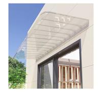 Pensilina Policarbonato per Esterni,Tenda da Veranda in Policarbonato Trasparente ad Arco,Tettoia Pensilina Ingresso Insonorizzata,Copertura in PC(W45*L150cm/W 17.7*L59.1in)