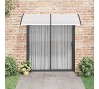 Pensilina Porta 200x100 cm Nera Policarbonato | Lastre Trasparenti 5 mm, Staffe ABS, Fasce Alluminio, Kit Montaggio Incluso