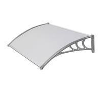 Pensilina Tettoia Grigia in Policarbonato Compatto Satinato Opalino 130x100 cm