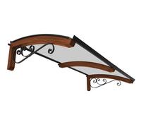 pensilina tettoia in legno lamellare pensiline tenda policarbonato LEGNO RICCIO