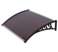 Pensilina Tettoia in Policarbonato Alveolare Fumè 100x80 cm Masi Marrone