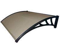 Pensilina Tettoia in Policarbonato Alveolare Fumè Masi Marrone 120x80 cm