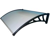 Pensilina Tettoia in Policarbonato Alveolare Masi Trasparente 100x60 cm