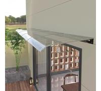 Pensilina Tettoia in Policarbonato Alveolare Trasparente, Tendalino per Finestra e Copriporta, Varie Dimensioni (40x80cm/16"x32")