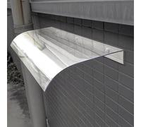 Pensilina Tettoia in policarbonato Anti-UV, Tettoia Pensilina ad Arco per Porta Finestre da Esterno, Pensilinas Tettoia per Porta e Ingresso(Clear,13.4 x 47.24in)