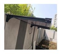 Pensilina Tettoia in Policarbonato,Copertura per Porte e Finestre Anti-UV,Pensilina Copriporta Insonorizzate,con Staffa in Alluminio,per Esterni，pensiline tettoie(65x250cm/25.6x98in)