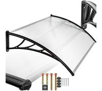 TecTake Pensilina tettoia in policarbonato per porta o finestra per esterno - disponibili in diverse misure - (120x93cm)