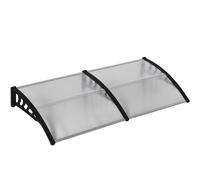 Pensilina Tettoia Moderna 200x96x27 cm in Policarbonato Alluminio e PP Trasparente