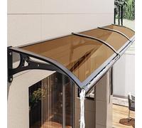 Pensilina Tettoia per Esterno Policarbonato Compatto E Alluminio,Tettoia per Esterno in PVC Grande,Tendalino per Finestra,Tettuccio Parapioggia Pensilina for Finestra,A3-80x120cm