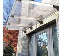 Pensilina Tettoia per Esterno,Tendalino per Finestra,Parapioggia Tettoia Tenda da Veranda per Esterno Antipioggia Resistente ai Raggi Uv,Tettoia Modulabile Insonorizzante (100x310cm/39"x122")