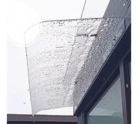 Pensilina Tettoia per Porta e Ingresso,Pensilina Copertura in Policarbonato Trasparente Silenziosa,Tendalino per Finestra,Veranda Pensilina,per Cassette Postali,Biciclette (50x100cm/20"x39")