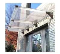 Pensilina Tettoia per Porta,Tendone in Policarbonato Moderna,Pensilina Copriporta Tendalino per Finestra,Antipioggia Tendalino per Finestra,per Patio Giardino(130x120cm/51x47in)