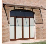 Pensilina Tettoia Tenda pensiline in ferro di policarbonato su misura Mod. ONDA