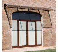 Pensilina Tettoia Tenda pensiline in ferro di policarbonato su misura Mod. ONDA