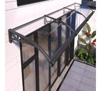 Pensilina Trasparente per Porta d'Ingresso,Tendalino per Finestra con Lavandino,Copertura in Policarbonato Protettiva Contro Pioggia e Neve,Tenda da Sole Silenziosa per Ufficio (80x300cm/31"x118")