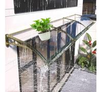Pensiline e pensiline in policarbonato per porte e finestre, pensilina per porta d'ingresso con staffa in alluminio e ampio lavello, protezione UV, pioggia, neve, parasole per patio, per por