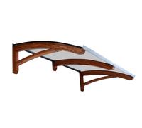 pensiline legno lamellare - pensilina copertura policarbonato - Mod. LEGNO ONDA