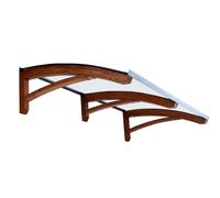 pensiline legno lamellare - pensilina copertura policarbonato - Mod. LEGNO ONDA