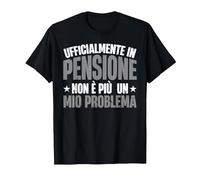 Pensionamento Pensione Non È più Un Mio Problema Maglietta, Uomo, Nero, 6XL