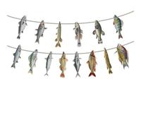 Pensionamento Pesca A Tema Forniture Del Partito di Forma di Pesce Carta Decorazione Appesa Per Il