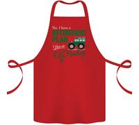 Pensionamento Piano' 4X4 Strada Divertente Cotone Grembiule 100% Biologico