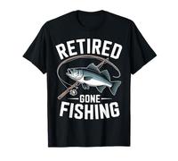 Pensionato Andato Pesca Divertente Pensione Pescatore Maglietta