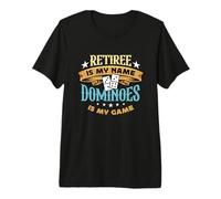 Pensionato è Il Mio Nome Domino è Il Mio Gioco Giocare Domino Domino Maglietta Premium