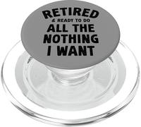 Pensionato pronto a fare tutto il nulla che voglio umorismo pensionistico PopSockets PopGrip per MagSafe