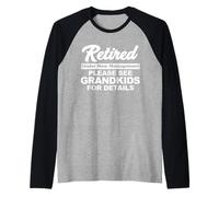 Pensionato Vedi Grandkids per i Dettagli Maglia con Maniche Raglan