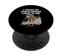 Penso che la spia del mio motore di controllo sia accesa con una divertente grafica escursionistica PopSockets PopGrip Adesivo