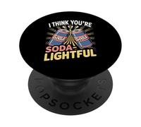 Penso che tu sia Soda-Lightful Funny Soda Can Pun PopSockets PopGrip Adesivo