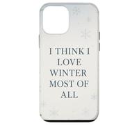 Penso di amare l'inverno più di tutto il Natale con fiocchi di neve Custodia per iPhone 12 mini