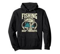 Penso Pensieri Profondi Pesca Pescatore Pescatore Pesce Cacciatore Felpa con Cappuccio