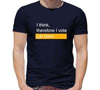 Penso, Quindi Voto Lib Dem Maglietta Uomo - Liberali Democratici - Elezione
