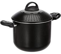 Pensofal, Pentola per pasta, Serie BioStone®, Pastasi, Alluminio con rivestimento antiaderente, Diametro 20 cm, 5L, Maniglie In Bakelite, In Scatola Regalo, Adatta All'Induzione, Effetto Pietra, Nero
