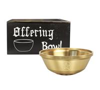 Pentacle Ritual Bowl - per altare sacro, 9 x 9 x 3,5 cm, contenitore da
