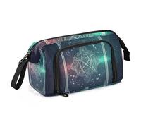 Pentacles Tarocchi Fantasy Pencil Pen Case Grande Capacità Cancelleria Borsa con Cerniera Astucci per Teen per Bambini College