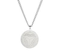 Pentacolo di Saturno Collana da uomo Chiave di Salomone Protezione Talismano Giove Guarnizione in acciaio inossidabile Ciondolo Salomone Amuleto Gioielli Regalo