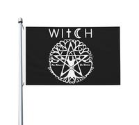 Pentacolo Wiccan Della Strega Della Dea Della Tripla Luna Garden Flag Resistente Alle Intemperie Bandiere Da Giardino Divertente Bandiera Da Cortile Decorazione Per Fattoria Esterni 90X152Cm