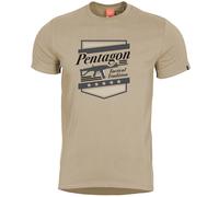 Pentagon Ageron A.C.R. T-Shirt Uomo Cotone Outdoor Walking Walking Cotton Khaki