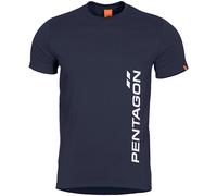 Pentagon Ageron T-shirt Logo Verticale Palestra Classica Uomo Midnight Blue