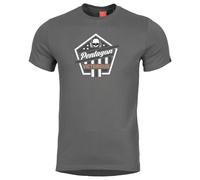 Pentagon Ageron Victorious T-Shirt Uomo Manica Corta Grafica Palestra Wolf Grey