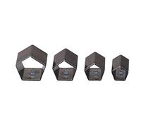 Pentagon Leather Punch Set | Alloy Steel Cutting Dies for Belts & Crafts | 4Pcs DIY Leather Hole Punch Kit/Leather Working Tools | Defined Edges, No Jagged Marks