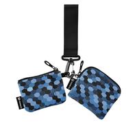 Pentagonale A Scacchi Modello Delle Donne Cambiamento Portafoglio Custodie Sottile Piatto Cerniera Cash Coin Purse con Tasca Cerniera per Le Donne 2 Pz estuche para tarjetas de credito