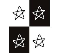 Pentagram Classic Black & White Empty Grimoire: Witchy Book of Shadows for Witches, Wiccans | for Spells, Rituals & Witchcraft | Large size 8.5x11