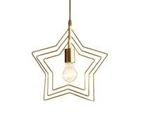Pentagram Styling Hanging Light Metal Scandinavian Pendant Lamp 's Room Creative Chandelier Coffee Shop Decoration Suspensiom Lamp for Office Café Study Room Shop Indoor
